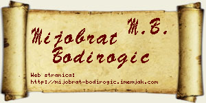 Mijobrat Bodirogić vizit kartica